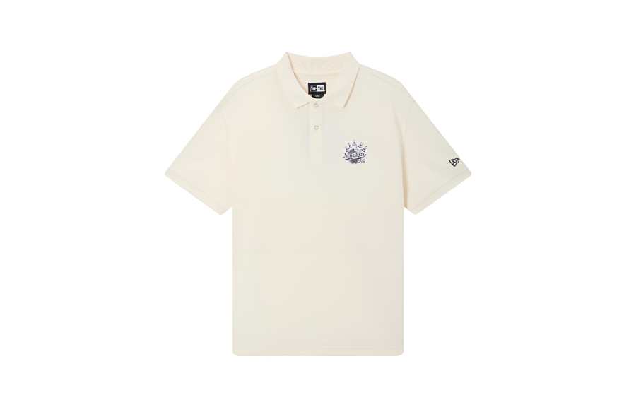 New Era Polo Shirts Unisex Ecru Lapel Moderate