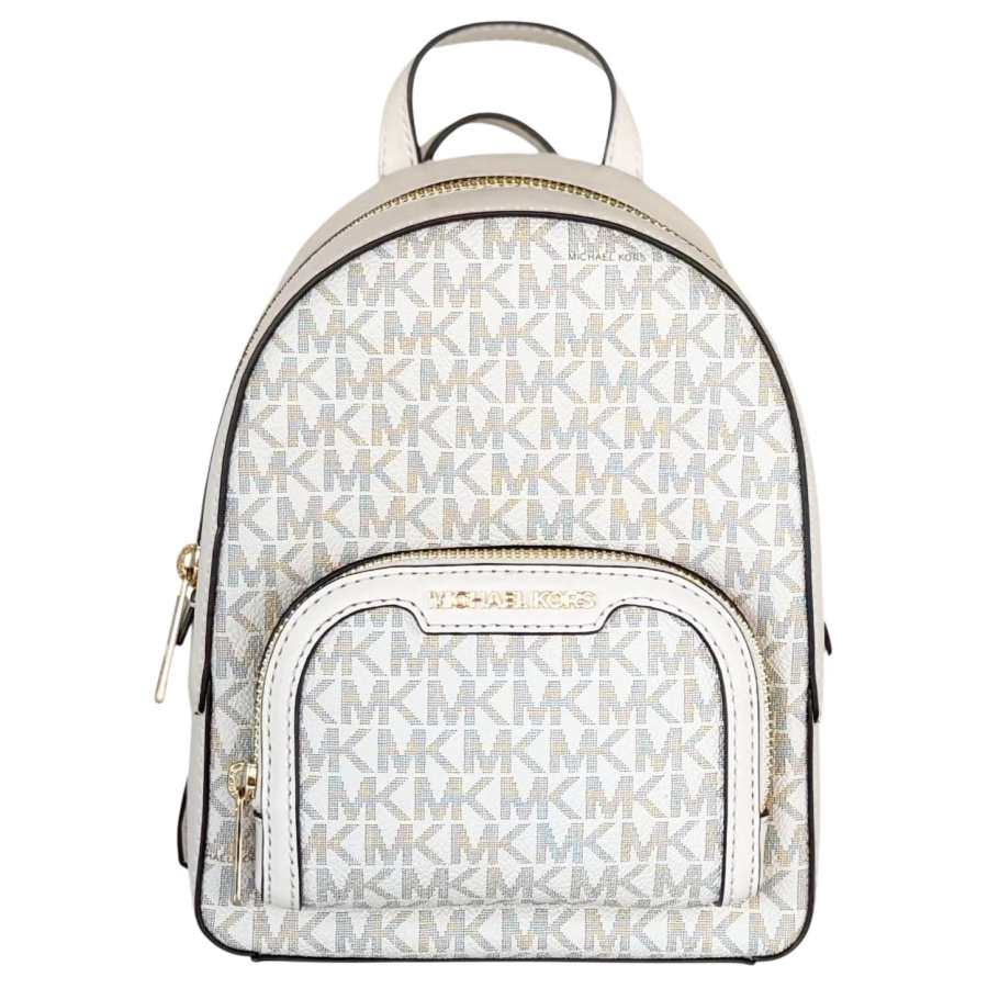 MICHAEL KORS MICHAEL KORS Jaycee Coated Canvas Backpack Mini Women's White