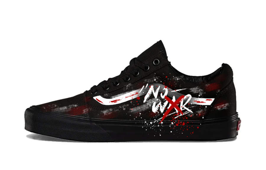 Vans Old Skool Wheat, No War Abrasion Resistant Low top Skateboard Shoes Unisex Black White