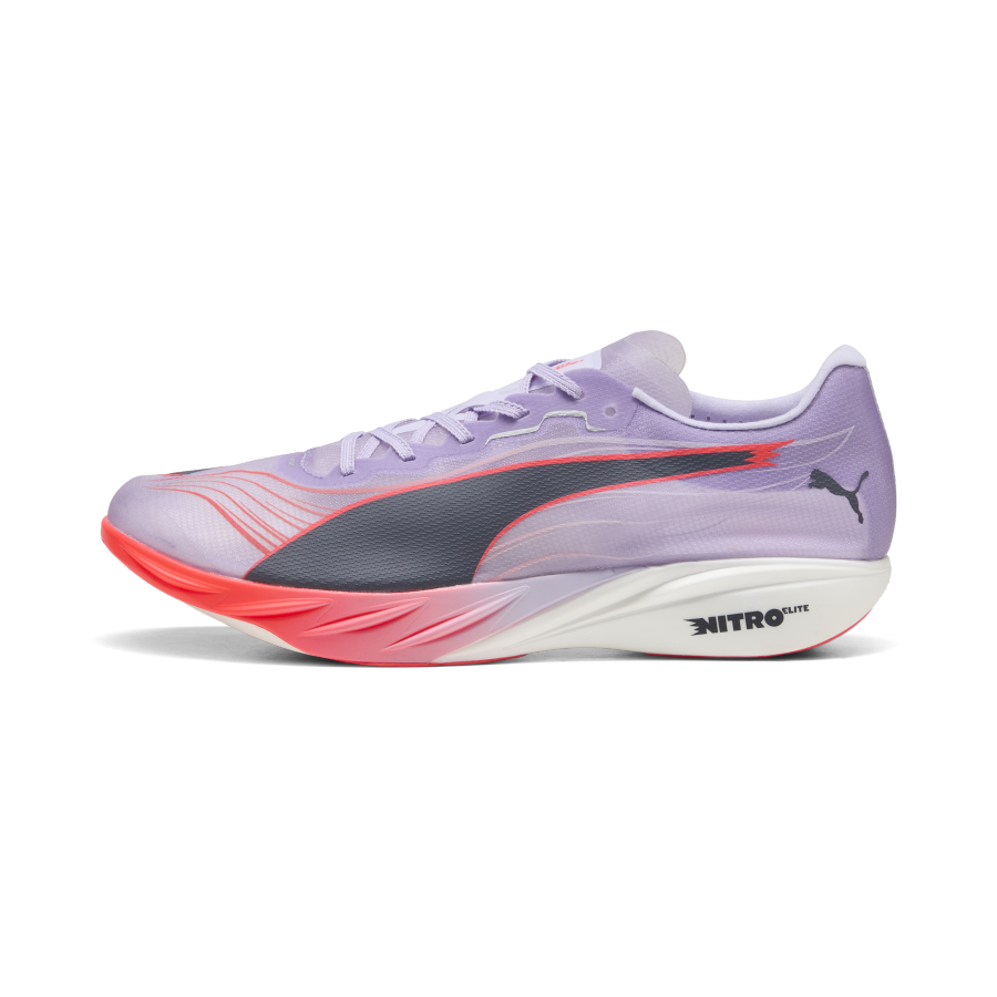 PUMA FAST FWD Nitro Elite 2 Running Shoes Unisex Low Top Light Purple/Black/Red