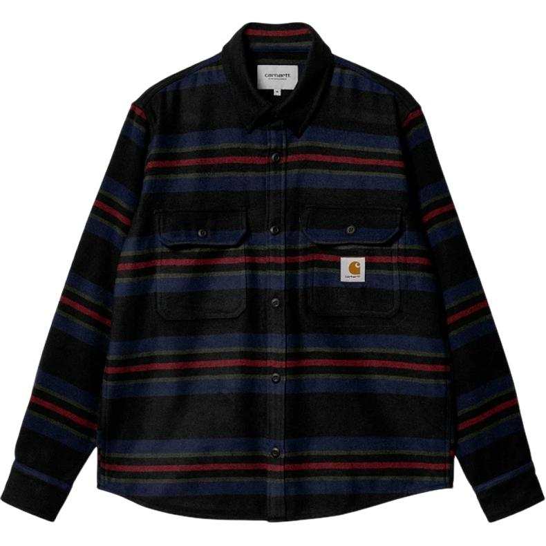 Carhartt WIP Shirts Men's BKX/Black Lapel Moderate