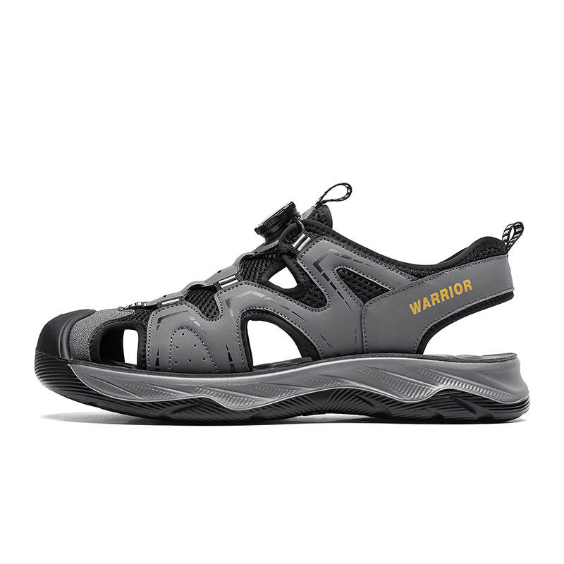 Warrior Balance Abrasion Resistant Lightweight Quick Dry River Trekking Shoes Men's Gray Black
