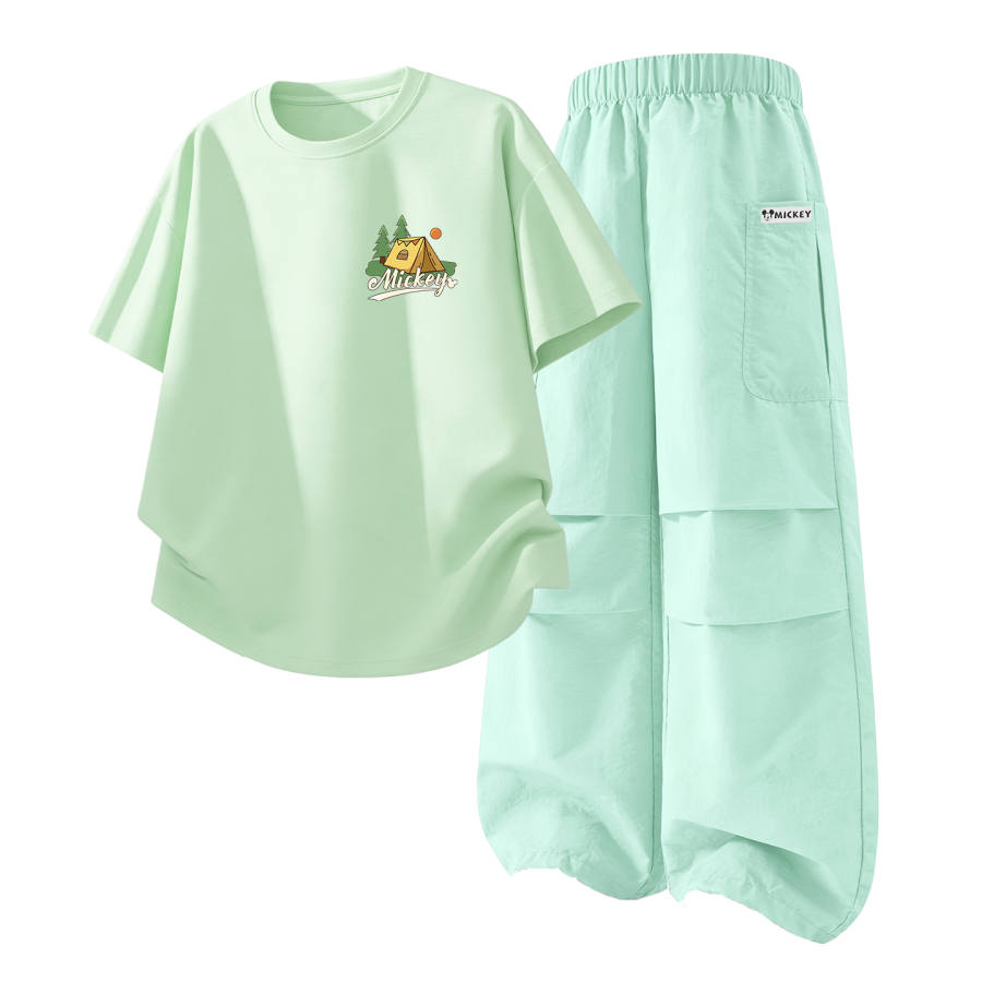 Disney Kids Casual Sportswear Crew Neck Thin Stretch