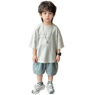 Lanza Kids Casual Sportswear Crew Neck Thin Stretch