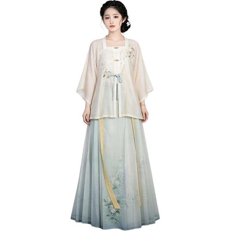 SIXUSICHOU Two Piece Skirt Sets Women's Square Collar Thin Long Skirt