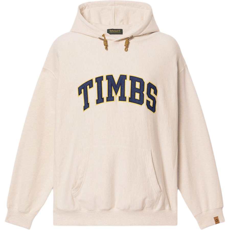Timberland Sweatshirts Unisex Oats Heather Gray Hooded Non Detachable Moderate
