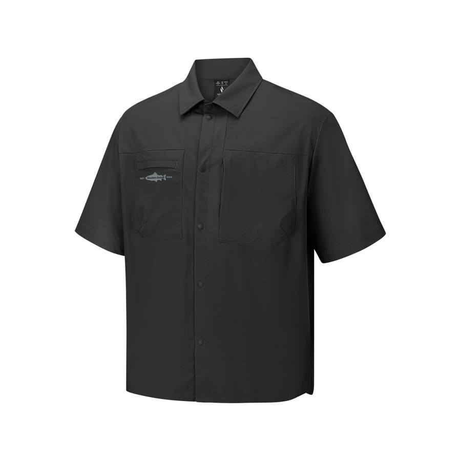 Skechers Shirts Men's Carbon Black/0018 Lapel Moderate