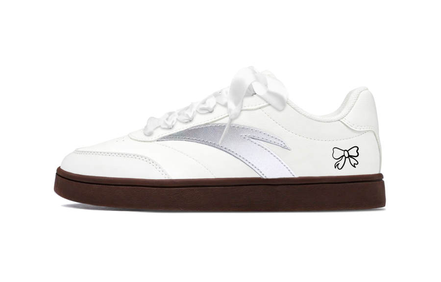 Anta Active Moon White Star Sand Low top Skateboard Shoes Women's Silver