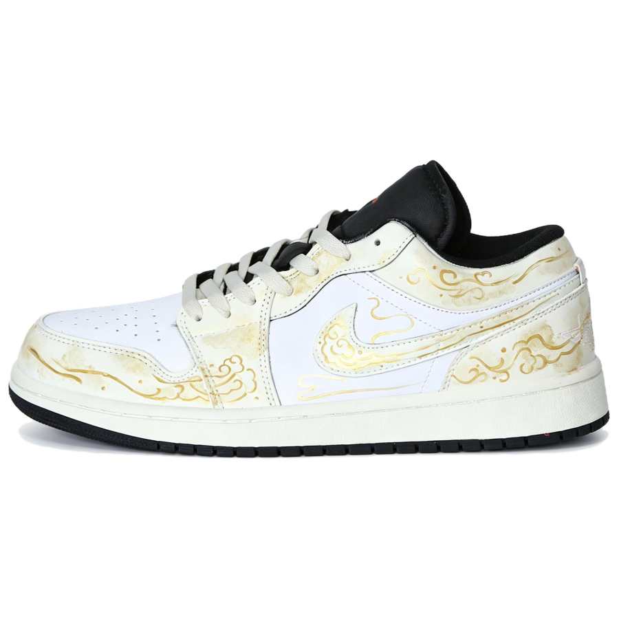 Jordan Jordan Air Jordan 1 Leather Cushioning Slip Resistant Abrasion Resistant Height Increasing Low top