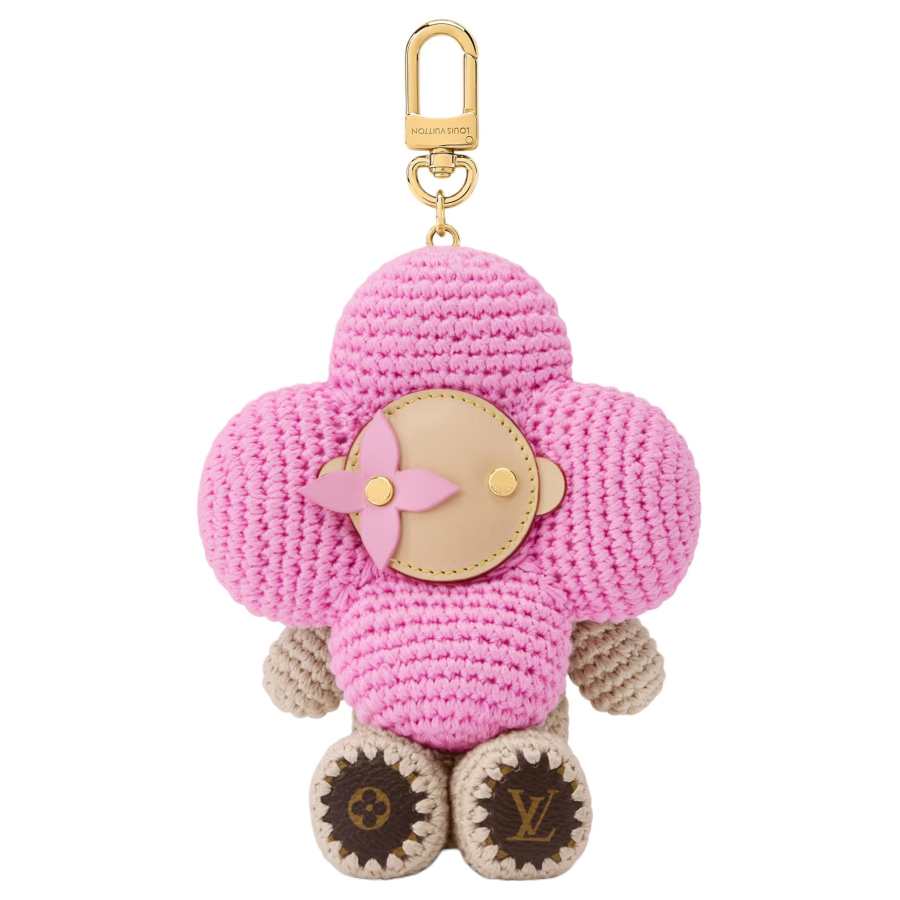 LOUIS VUITTON Fabric With Leather Bag Accessory Women's Pink