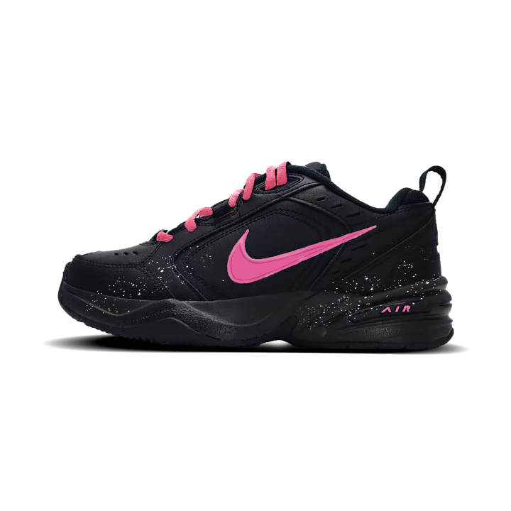 Nike Nike Air Monarch 4 Peach Charm Synthetic Leather Slip Resistant Low top Chunky Sneakers Unisex Black