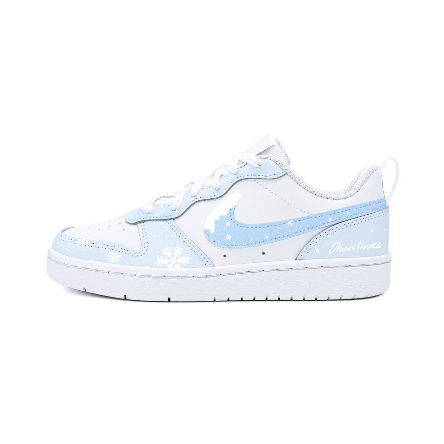 Nike Nike Court Borough Snow Yarn Leather Height Increasing Lightweight Cushioning Breathable Low top
