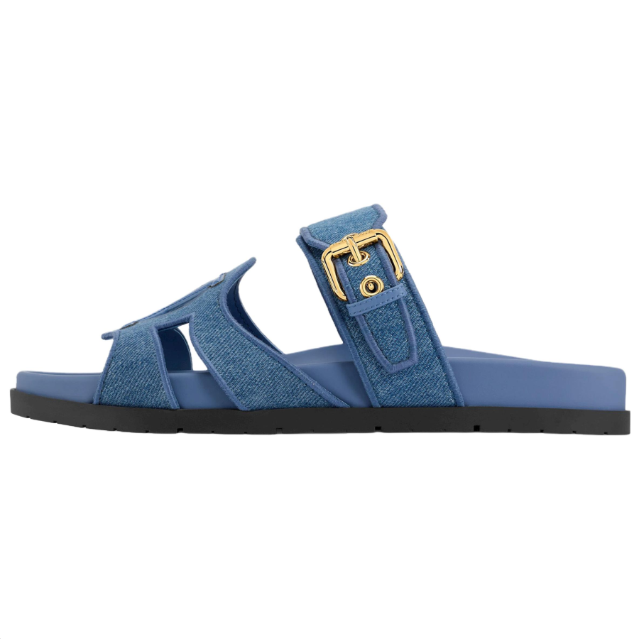 LOUIS VUITTON Slide Slippers Women's Blue
