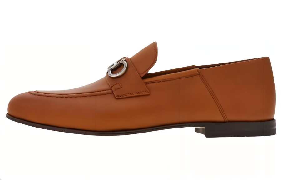 Ferragamo FERRAGAMO Gancini-plaque Leather Loafers