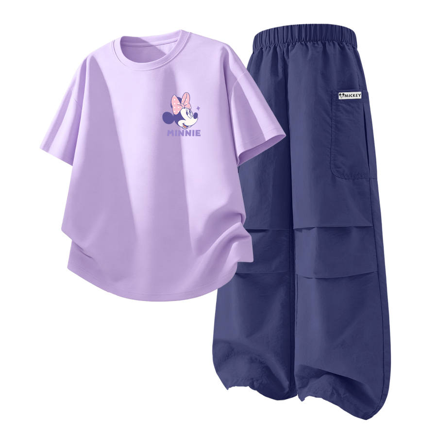 Disney Kids Casual Sportswear Crew Neck Thin Stretch