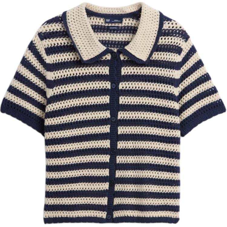 GAP Knitwear Women's Marine Blue Stripe Moderate