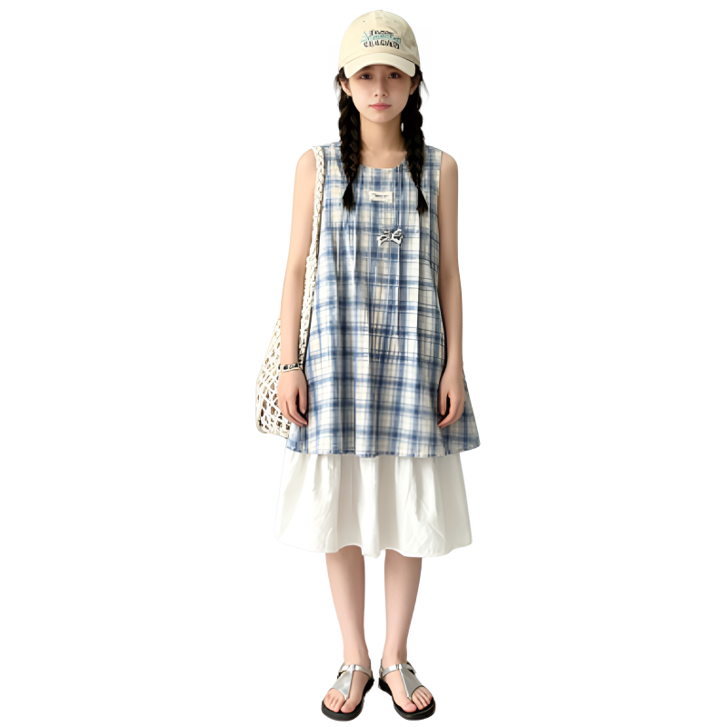 YALU Grade School Dresses Camisole Moderate Midi Skirt