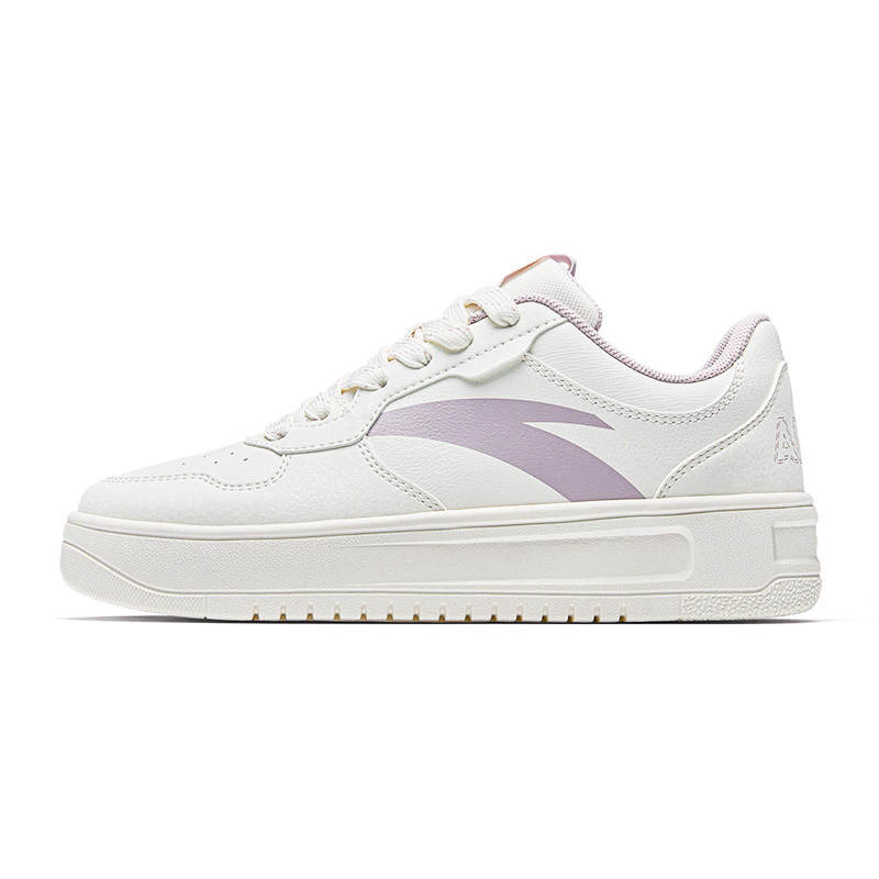 Anta Easy Abrasion Resistant Lightweight Low top Skateboard Shoes Women's Ivory White