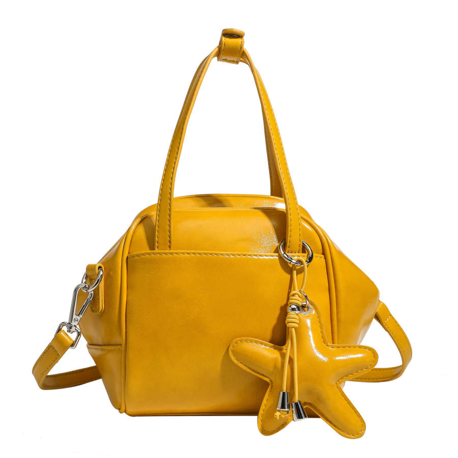 PAYOT Synthetic Leather Handbag Regular Women's Yellow/Black/White