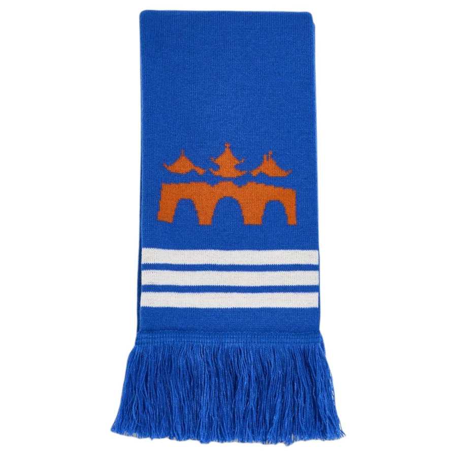 Adidas Adidas Acrylic Knit Scarves Unisex Honor Blue/Orange Yellow/White