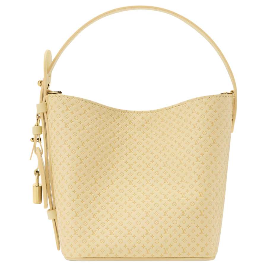 LOUIS VUITTON All In BB Cow Leather Bucket Bag, Shoulder Bag Small Women's Yellow