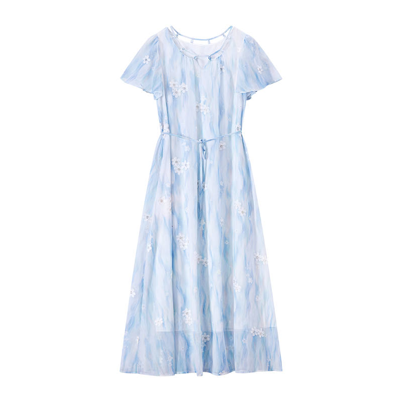 XIANGYING Short Sleeved Dress Women's