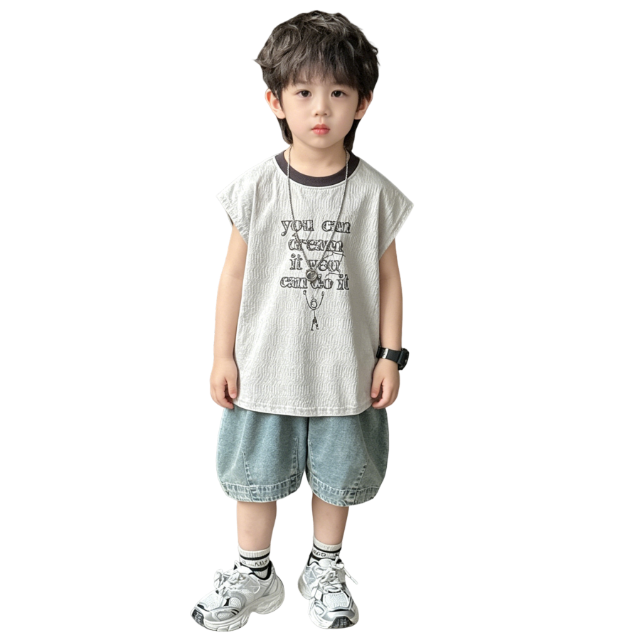 Lanza Kids Casual Sportswear Crew Neck Thin Stretch