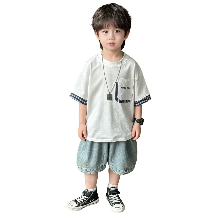 Lanza Kids Casual Sportswear Crew Neck Thin Stretch