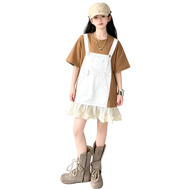YALU Grade School Dresses Camisole Moderate Midi Skirt