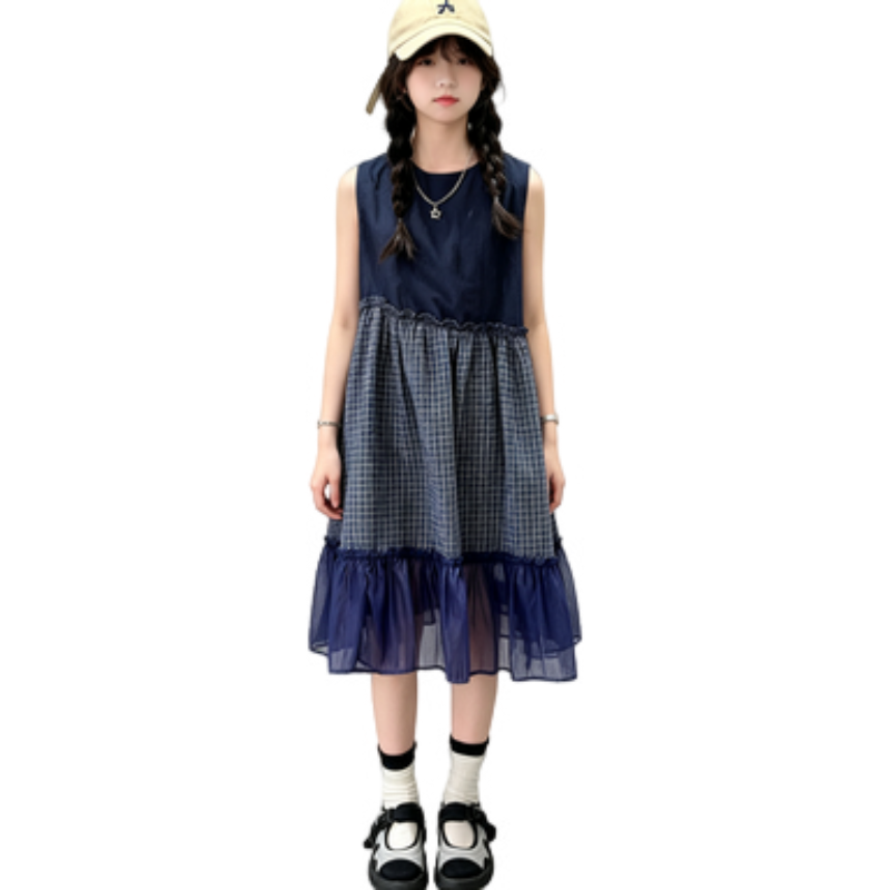YALU Grade School Dresses Camisole Moderate Midi Skirt