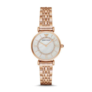 EMPORIO ARMANI Ferris Wheel Baby's Breath Collection Wrist Watches Quartz Movement Stainless Steel Strap