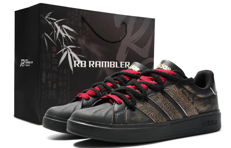 Adidas Adidas STREETTALK Abrasion Resistant Low top Skateboard Shoes Unisex Black Gold