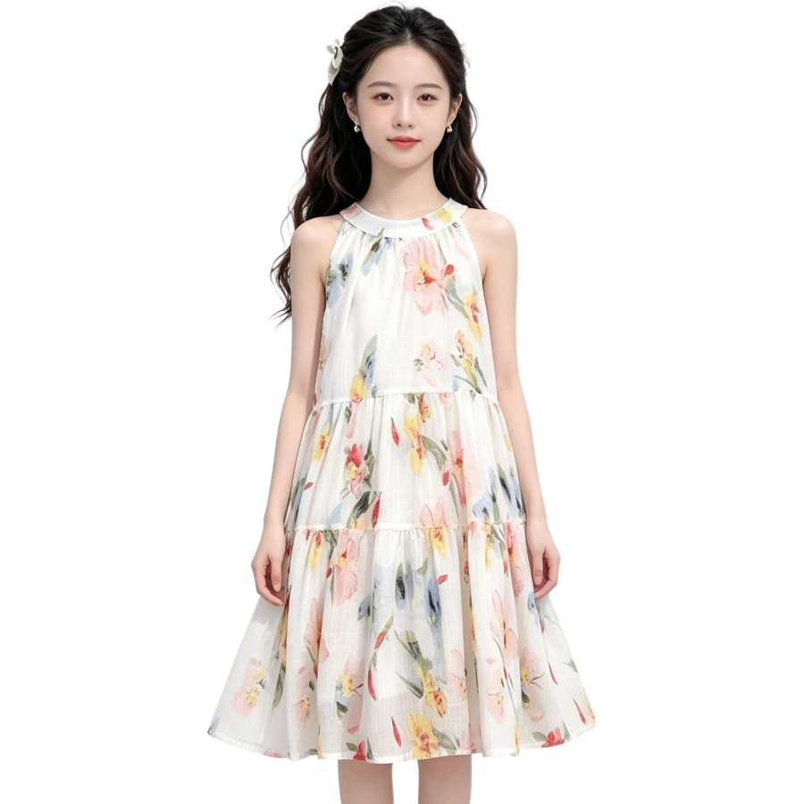 YALU Grade School Dresses Camisole Moderate Midi Skirt