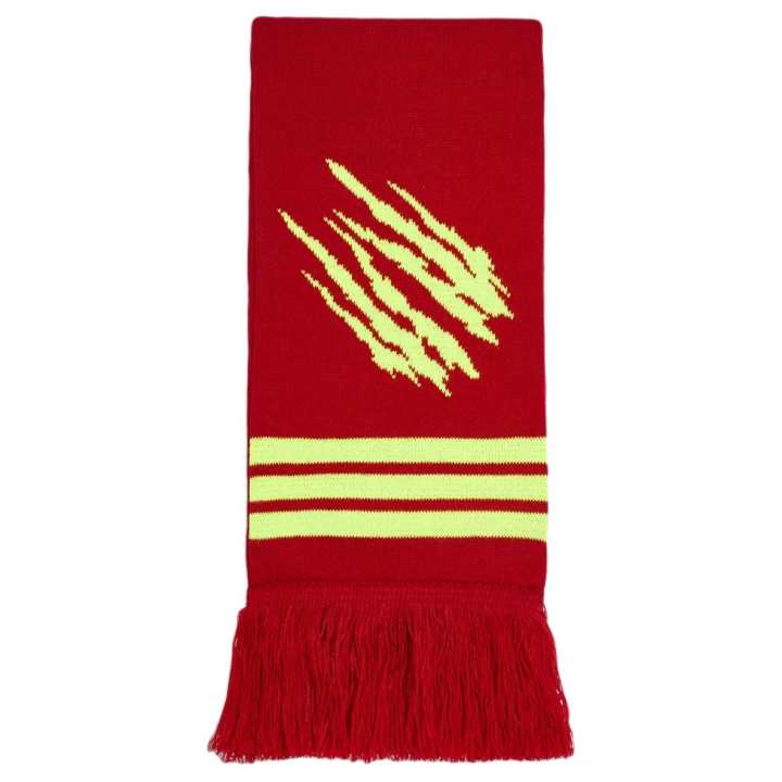 Adidas Adidas Acrylic Knit Scarves Unisex Light Scarlet/Bright Lemon/White