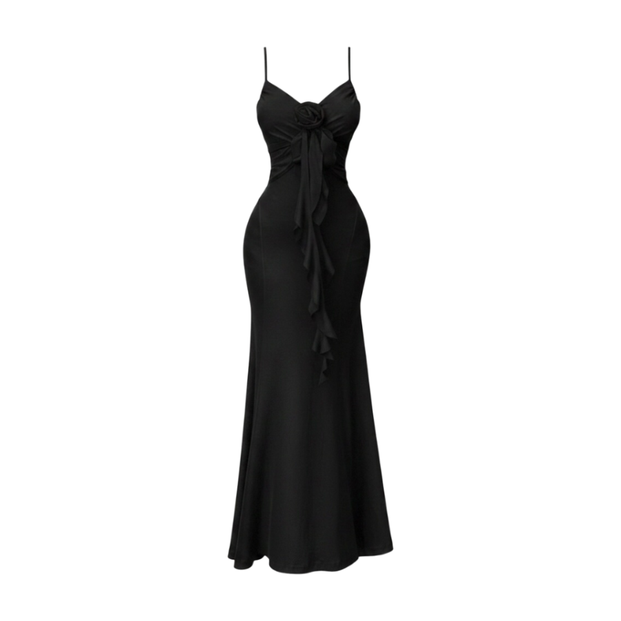 MTHE Slip Dresses Women's V Neck Thin Long Skirt
