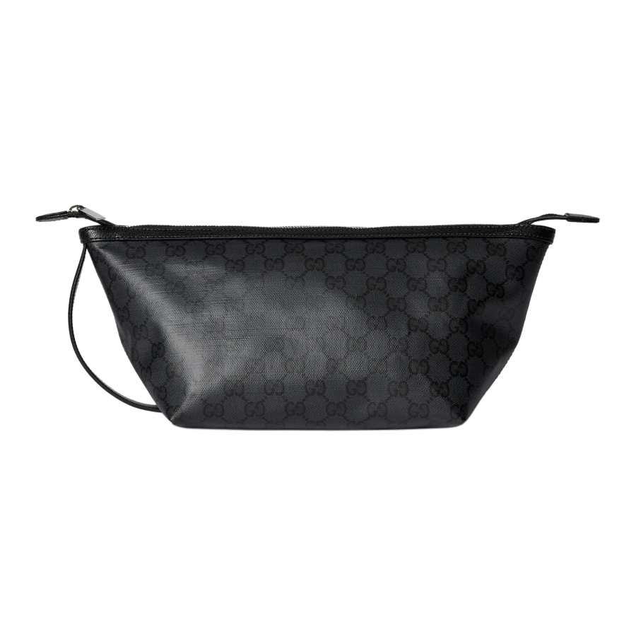 GUCCI GG Coated Canvas Toiletry Bag Small Men's Black