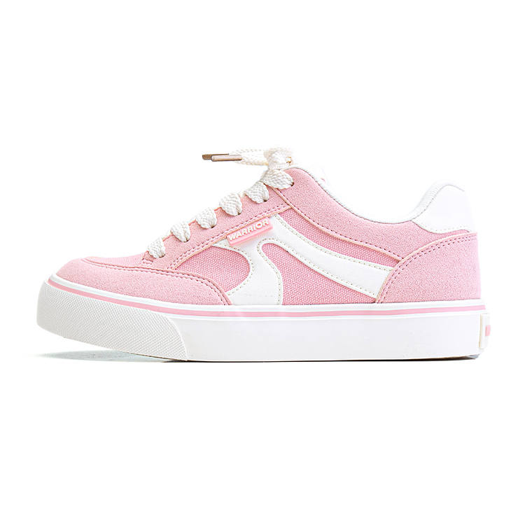 Warrior Coverage Abrasion Resistant Lightweight Breathable Slip Resistant Low top Skateboard Shoes Women's Pink Beige
