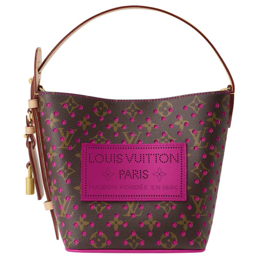 LOUIS VUITTON All In BB Coated Canvas Portable Crossbody Bag, Shoulder Bag Small Women's Brown & Pink