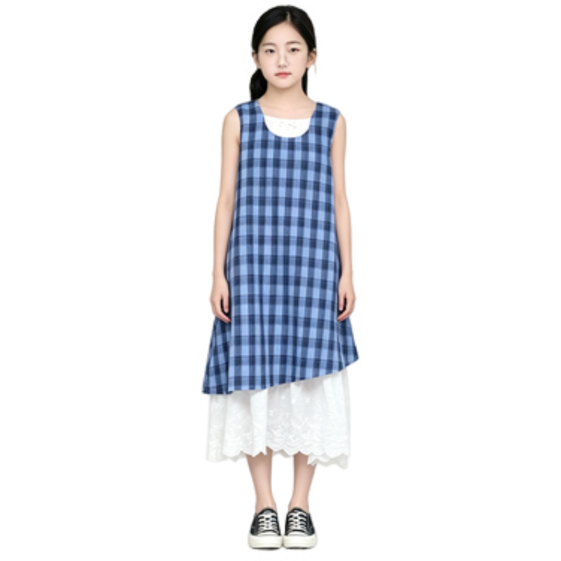 YALU Grade School Dresses Camisole Moderate Midi Skirt