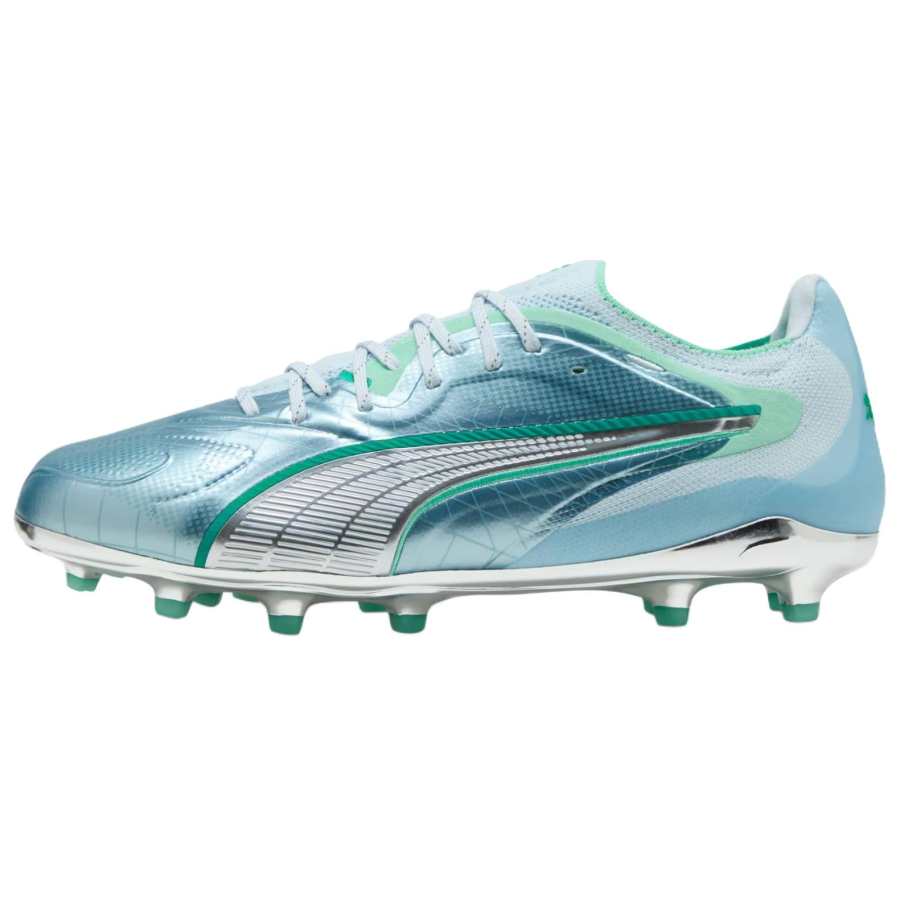 PUMA King 20 Soccer Shoes Unisex Blue Silver Green