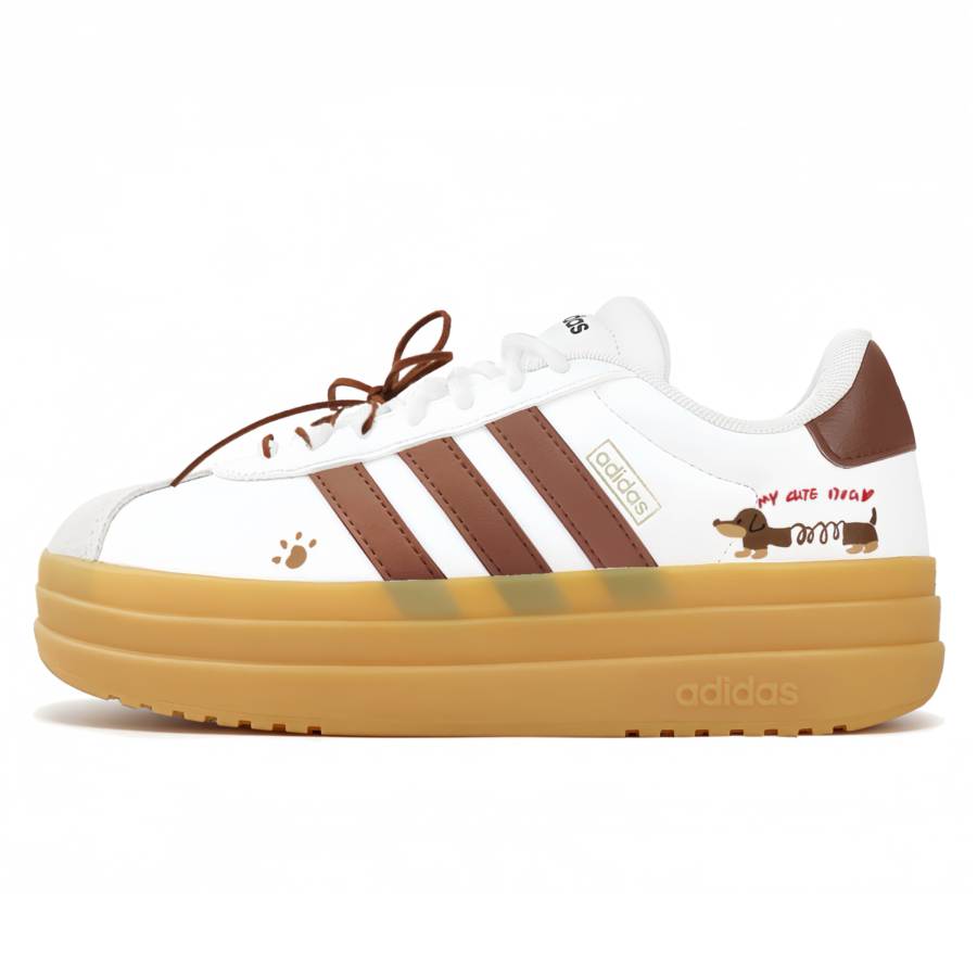 Adidas Adidas VL Court Bold Slip Resistant, Abrasion Resistant, Height Increasing Low top Skateboard Shoes Women's White