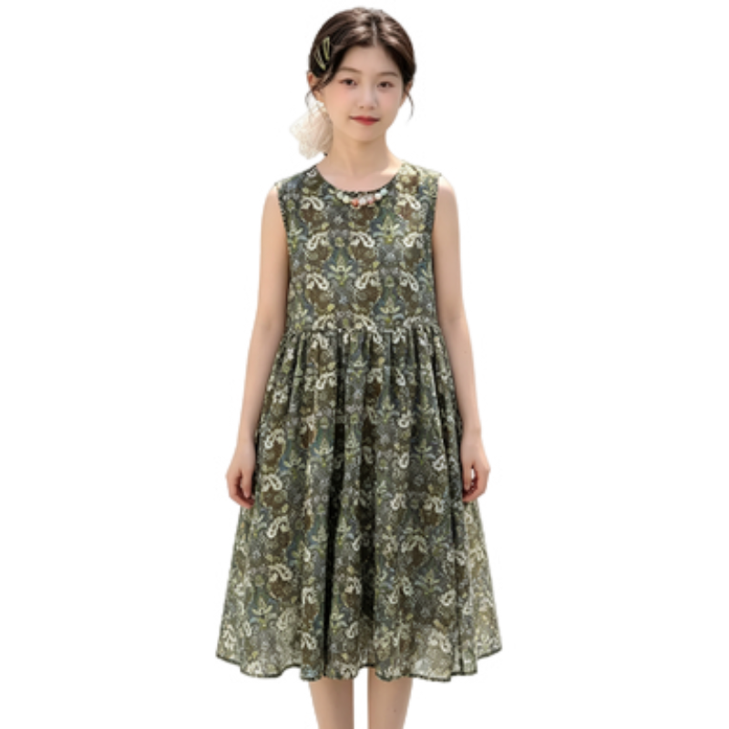 YALU Grade School Dresses Camisole Moderate Midi Skirt