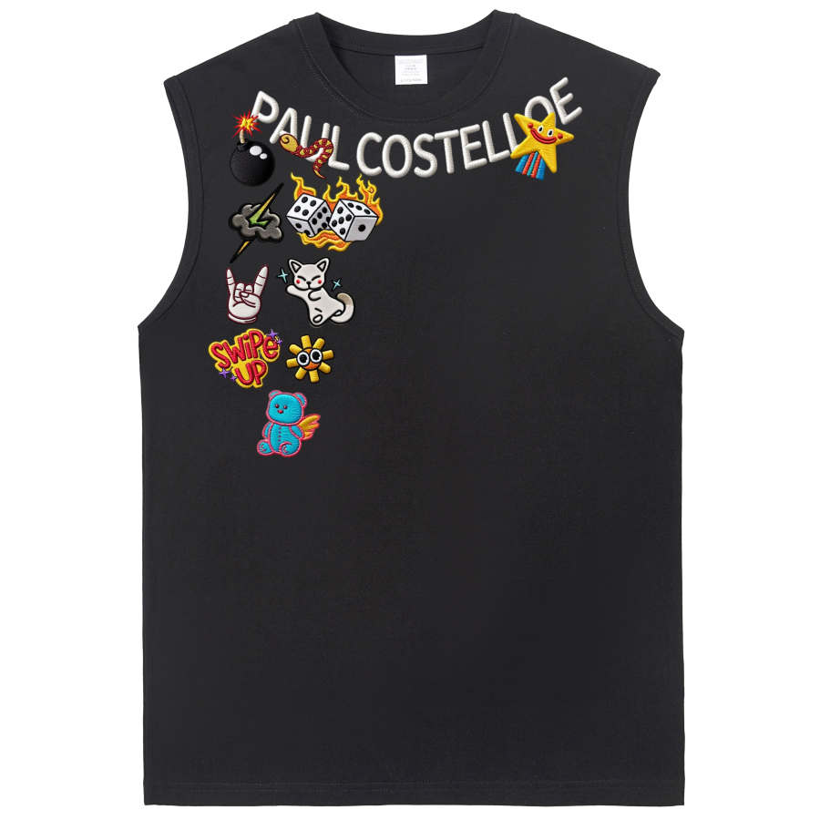 PAUL COSTELLOE Tank Tops Unisex Crew Neck Moderate Straight Fit