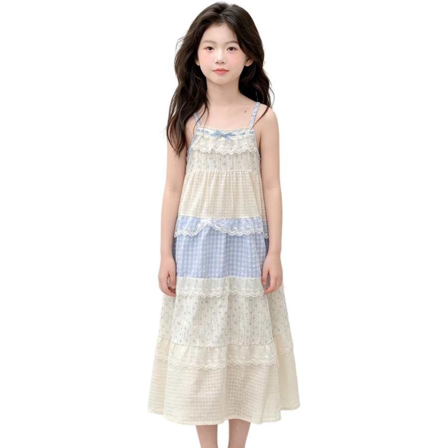 YALU Grade School Dresses Camisole Moderate Midi Skirt