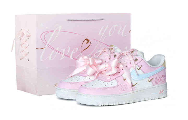 Nike Nike Air Force 1 Thermal Slip Resistant Cushioning Abrasion Resistant Breathable Low top Skateboard Shoes Women's Pink