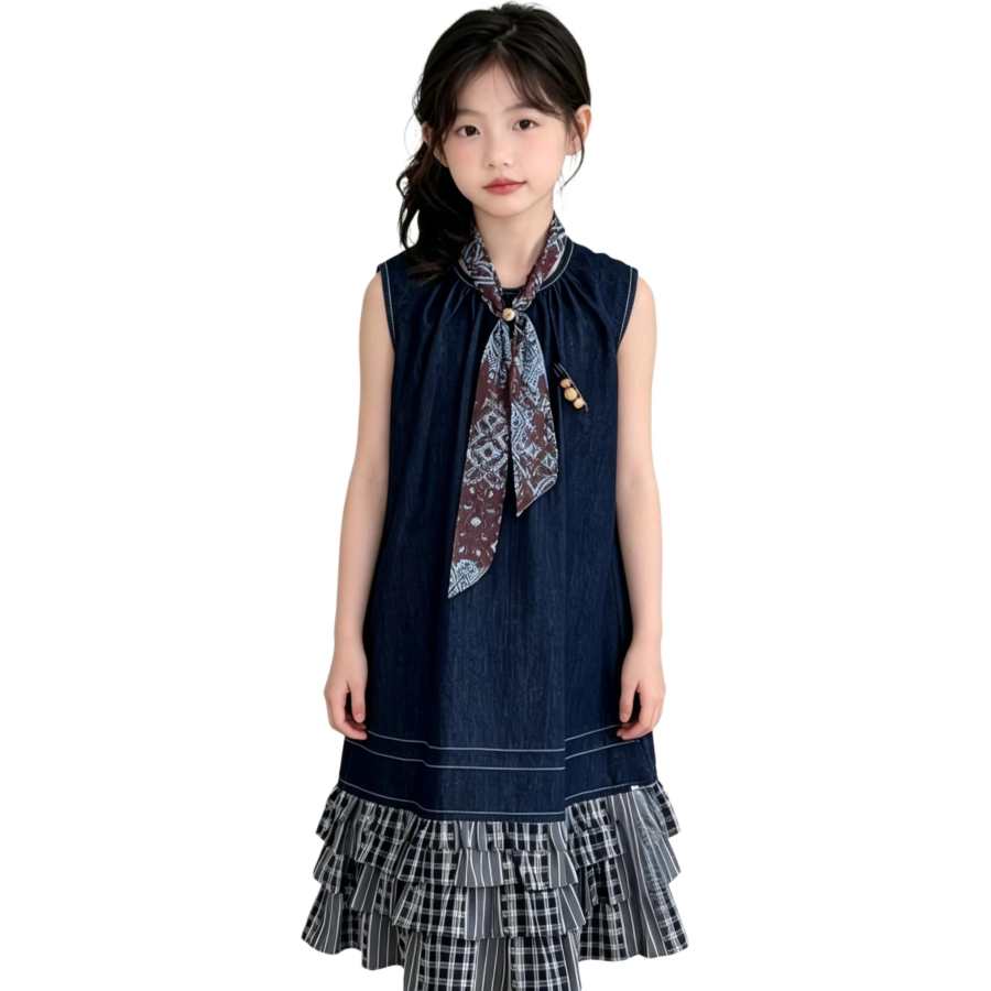 YALU Grade School Dresses Camisole Moderate Midi Skirt