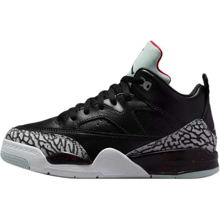 Jordan Jordan Son Of Mars Leather Children's Basketball Shoes Black Children Aged 3 7 Years Old