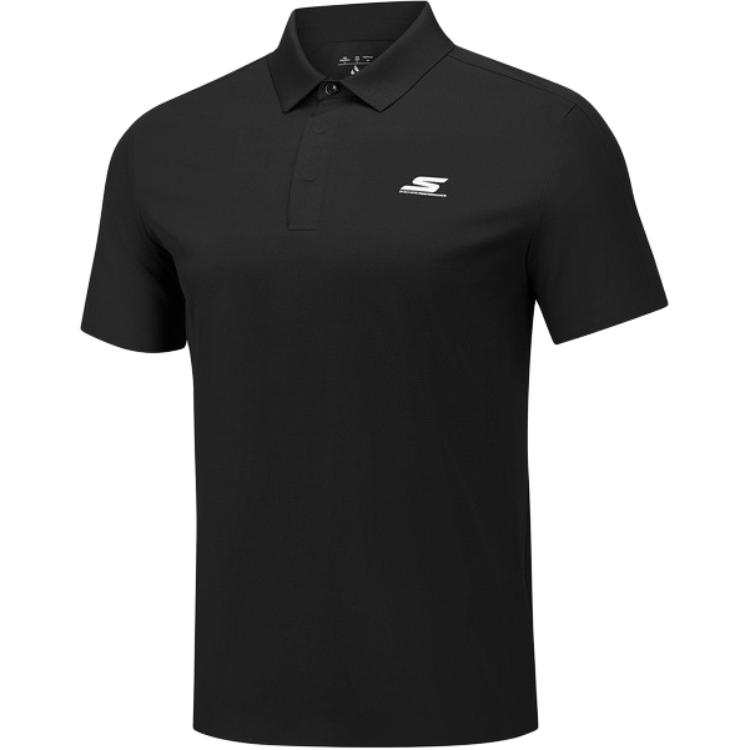 Skechers Polo Shirt Men's Caviar Black