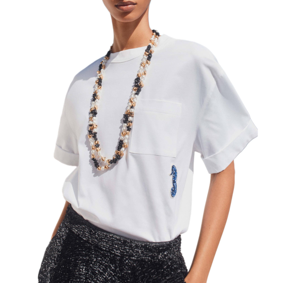 CHANEL Regular Sleeve T Shirt Women's