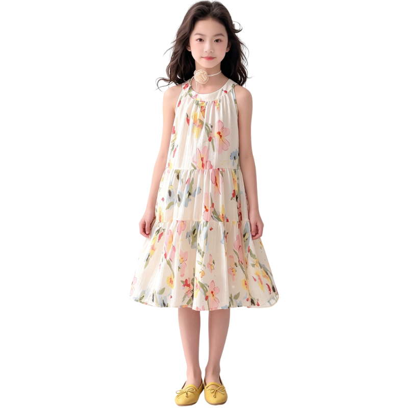 YALU Grade School Dresses Camisole Moderate Midi Skirt